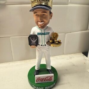 Coca Cola Shane Bieber Bobblehead with Gold Accents